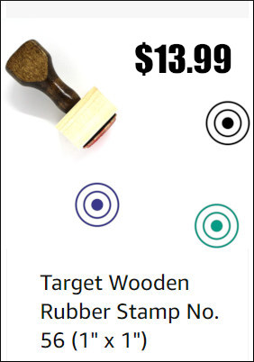 ink target stamp paper rubber handle shooting targ