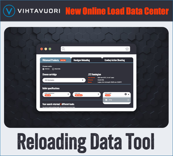 2026 vihtavuori reloading tool website data burn rate chart