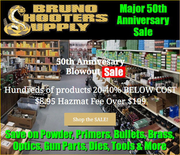 bruno shooters bruno's anniversay powder ammo primers bullet sale