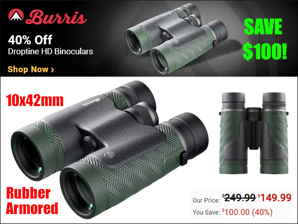 burris droptine hunting binoculars rubber armored
