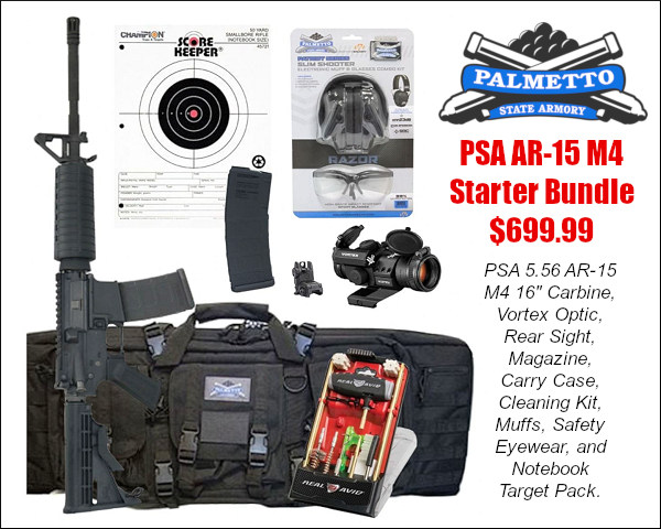 m4 AR AR-15 PSA carbine combo vortex optic kit