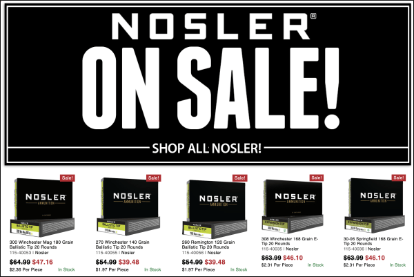 nosler ammo sale