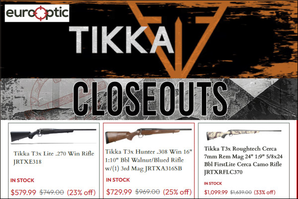 tikka rifle sale