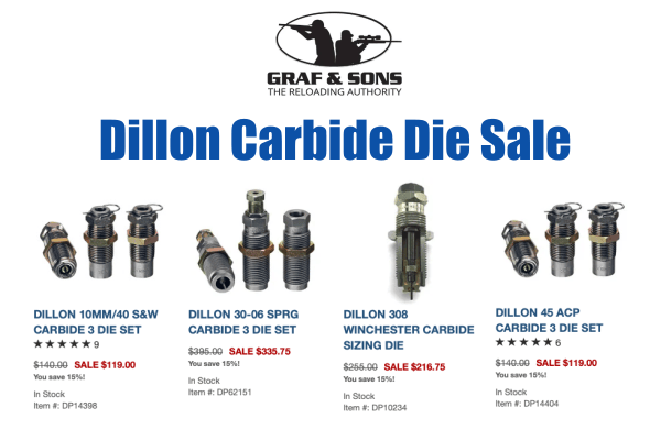 Dillon Carbide Die Sale