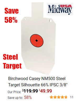 birchwood casey steel ipsc torso NM 500 target