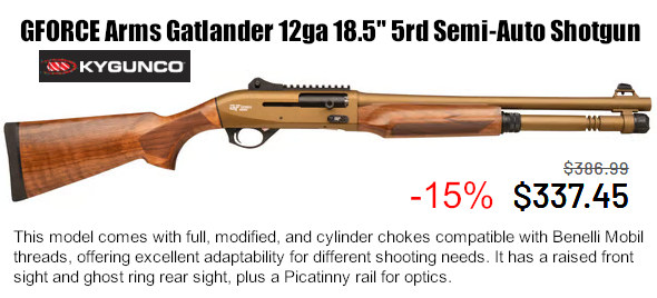 12ga semi-auto gforce shotgun