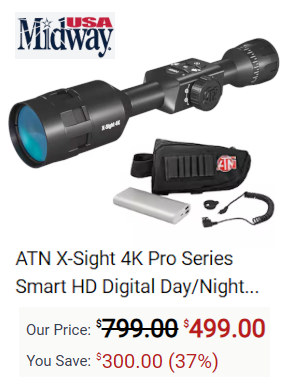 atn x-sight night vision thermal scope sale