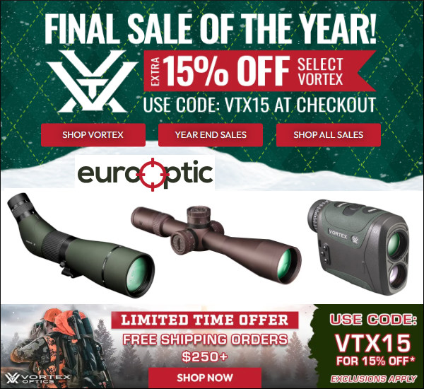 eurooptic vortex VTX15 15% off december sale