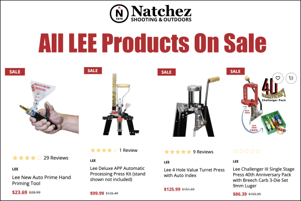 lee reloading sale