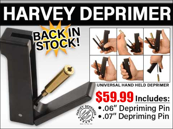 harvey hand held deprimer depriming primer tool