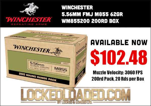 winchester 5.56 .223 Rem m855 fmj ammo ammunition sale