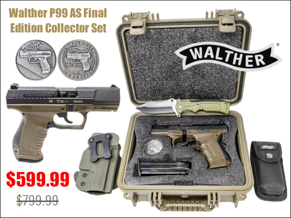walther p99 AS special edition commerative combo knife coin set