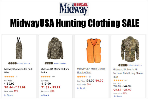 hunting clothing sale