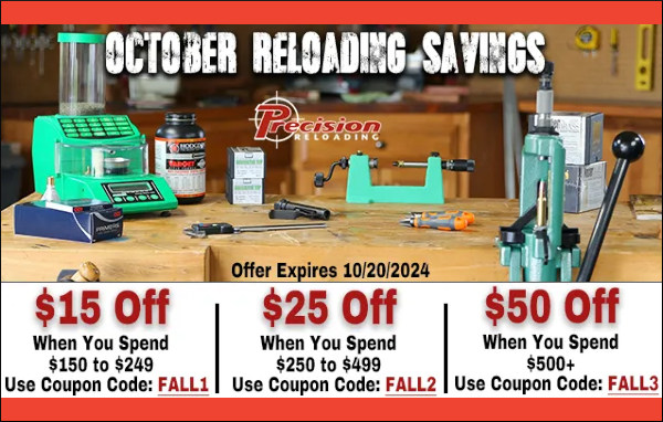 precision reloading discount code FALL sale