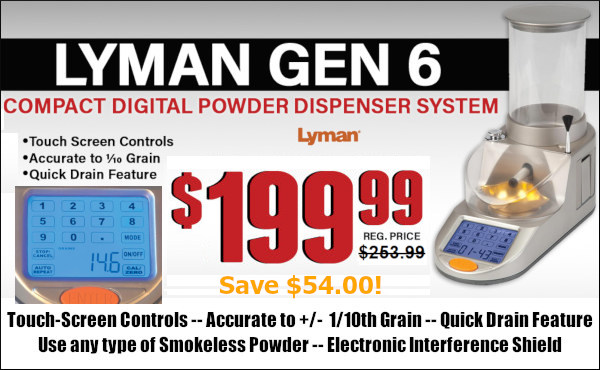 lyman powder dispenser Gen6