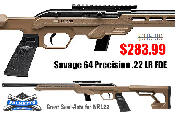 savage 65 rimfire .22 tacticla precision fde palmetto sale