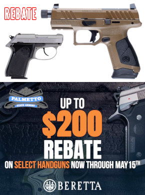 beretta handgun pistol rebate palmetto