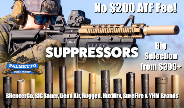palmetto armory suppressor silencer clearance sale discount sig surefire silencerco huxwrx