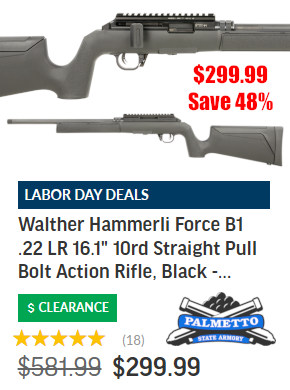 walther hammerli straight pull action .22 LR rimfire rifle