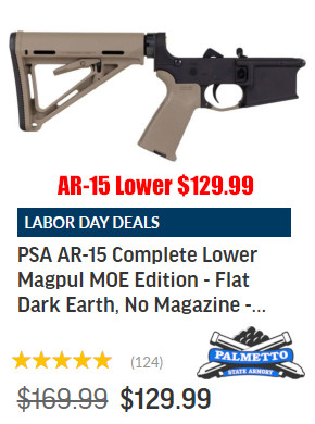 palmetto psa ar-15 MOE complete lower recevier
