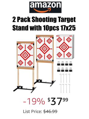 2 Pack Shooting Target Stand with 10pcs 17x25 Inch Sight in Paper Targets