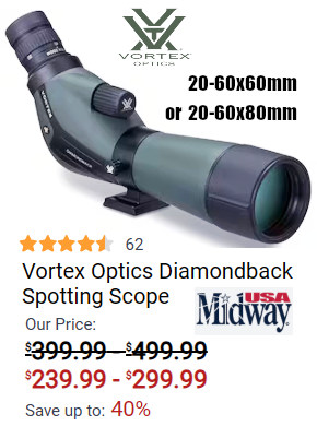 vortex diamondback spotting scope sale 20-60x60mm 20-60x80mm