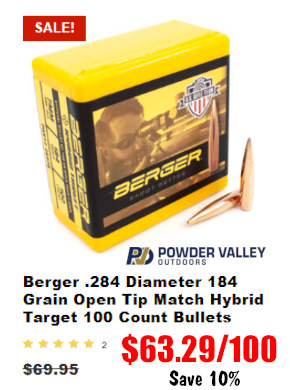 berger hybrid bullets 7mm .284 f-class sale