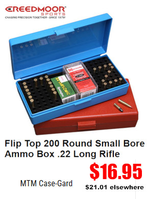 mtm rimfire 22 LR ammo flip top box