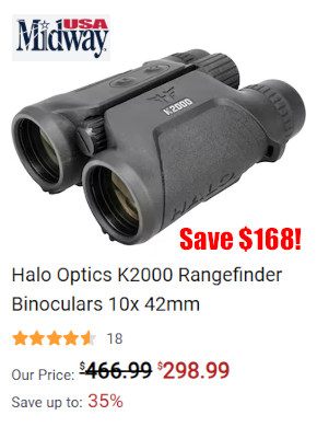 halo optics K2000 laser rangefinder binoculars