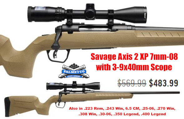 savage axis 2 fde palmetto SA sale hunting rifle