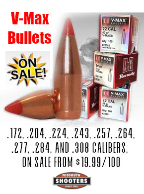 midsouth hornady vmax v-max bullet discount sale