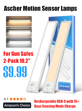 motion sensor lamp light 2-pack amazon gun safe