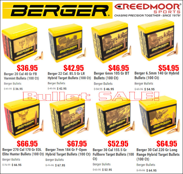 Berger Bullet Sale