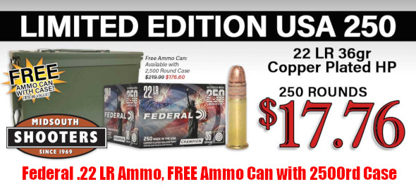 federal .22 LR rimfire ammo sale plus can