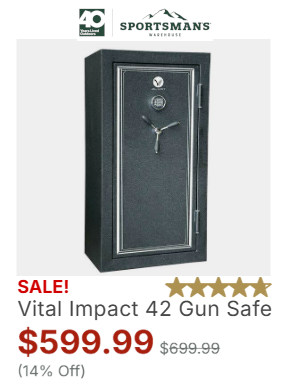sportsman's gun safe vital impact sale