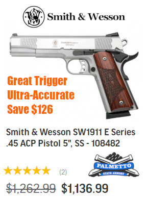 smith wesson 1911 .45 acp pistol sale