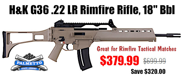 heckler koch HK H&K g36 rimfire .22 LR 20rd rifle tactical sale