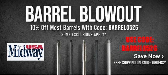 midwayusa barrel 10% Off sale