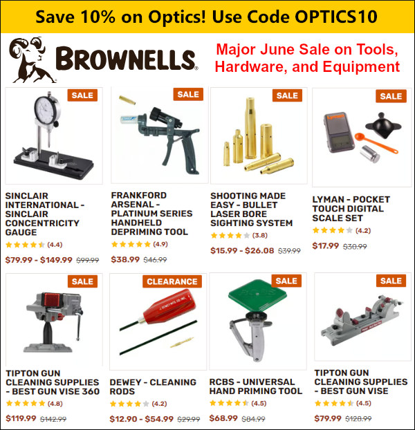 Brownells june reloading tools sale
