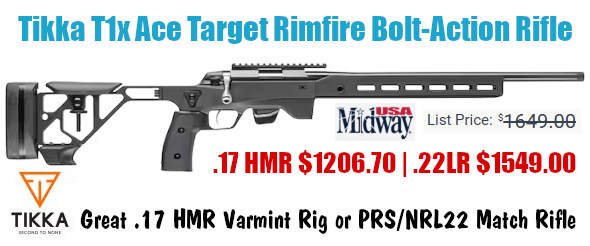 tikka t1x Ace .17 hmr .22 LR rimfire rifle sale father's day