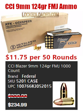 9mm cci blazer brass ammo ammunition pistol