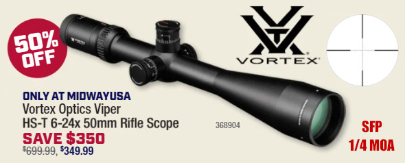 vortex scope viper 6-24x50mm midwayusa sale