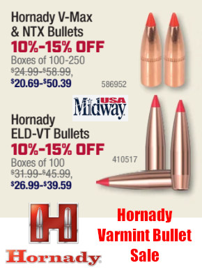 hornady v-max eld-vt ntx varmint hunting bullets sale midwayusa