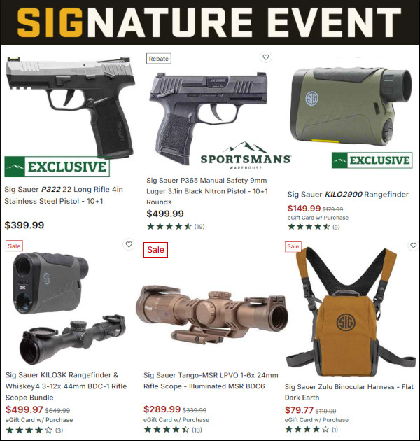 sig scope optics sale