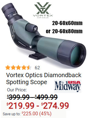 vortex diamondback spotting scope sale 20-60x60mm 20-60x80mm