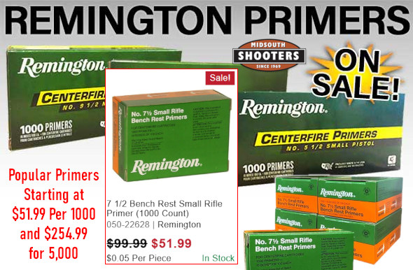 midsouth remington small rifle benchrest primers sale