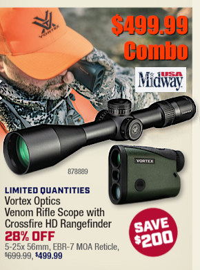 vortex venom 5-25x56mm optic save $200 scope laser rangefinder combo