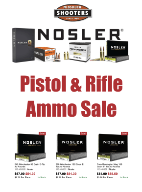 Nosler Pistol/Rifle Ammo Sale