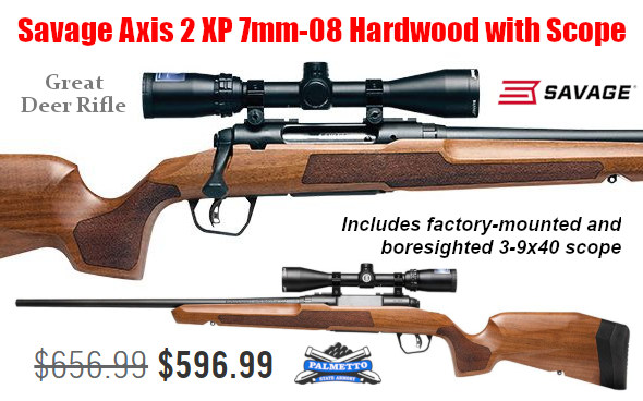 savage axis 2 xp hunting rifle 7mm-08 remington sale