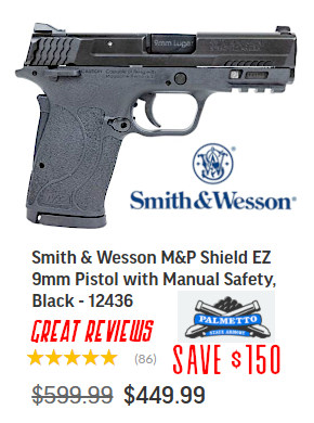 smith wesson 9mm shield ez carry pistol handgun sale